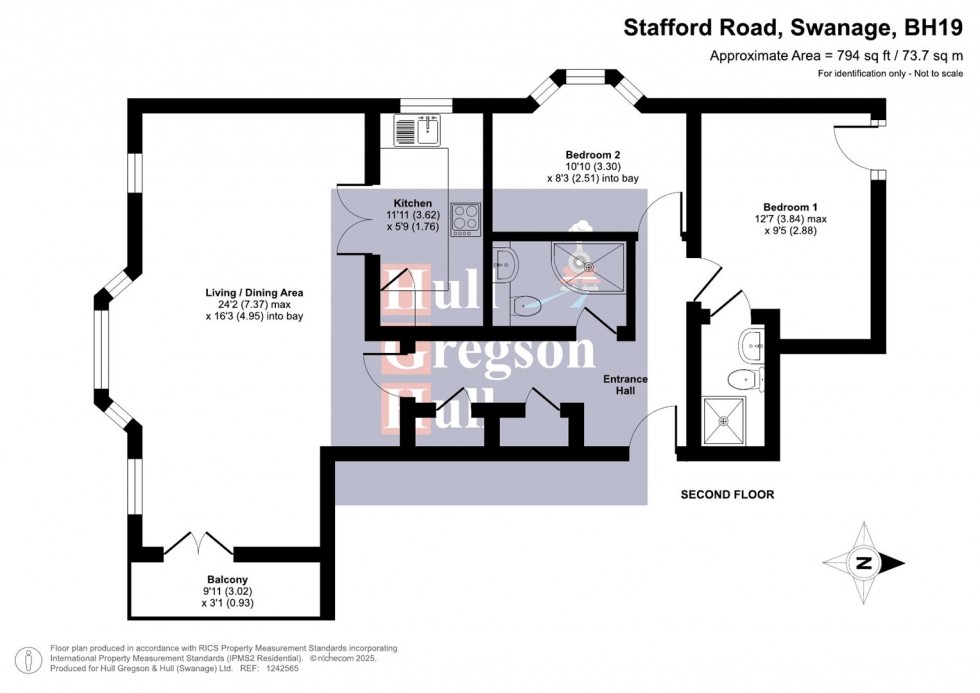 Floorplan for 14 Stafford Road, Swanage