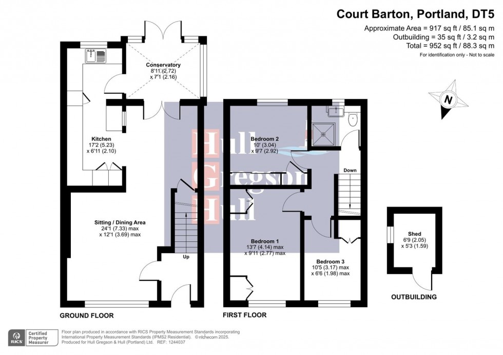 Floorplan for Court Barton, Portland