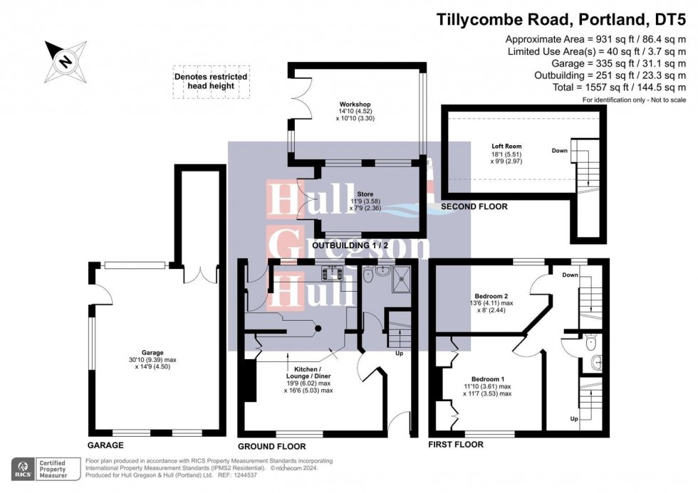 Floorplan for Tillycombe Road, Portland