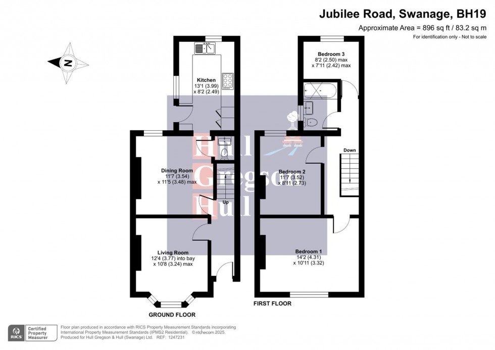 Floorplan for Jubilee Road, Swanage