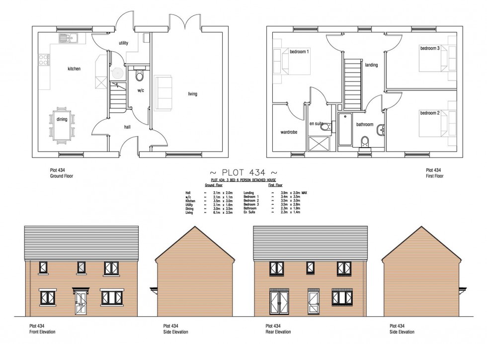 Floorplan for Plot 434 Markham Fields, 79 Markham Avenue, Weymouth DT4 0QL