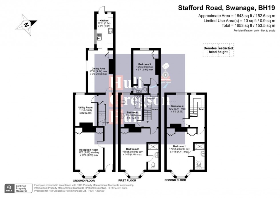 Floorplan for Stafford Road, Swanage